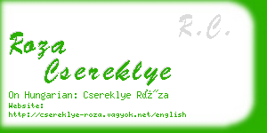 roza csereklye business card